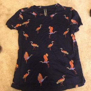 XS Anthropologie Crane Tee Shirt